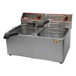 Winco , EFT-32, Fryer, Electric, Countertop, Split Pot